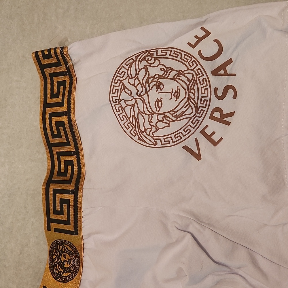 Authentic Versace New White Boxer Briefs with Gold Accents - Picture 2 of 4